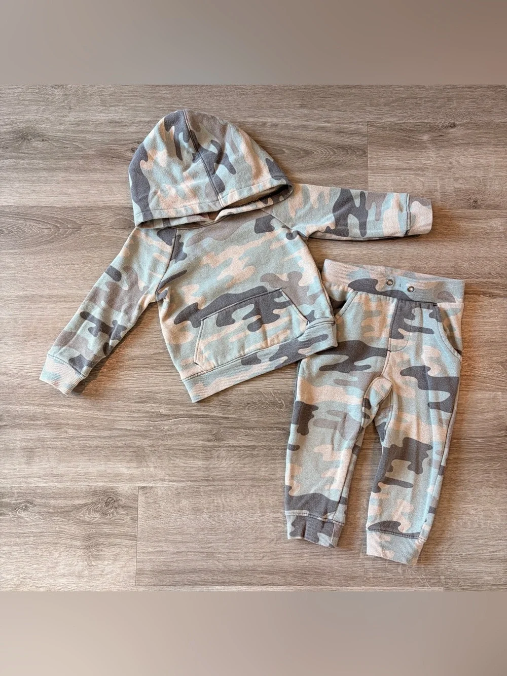 Wonder Nation toddler boys camo matching set